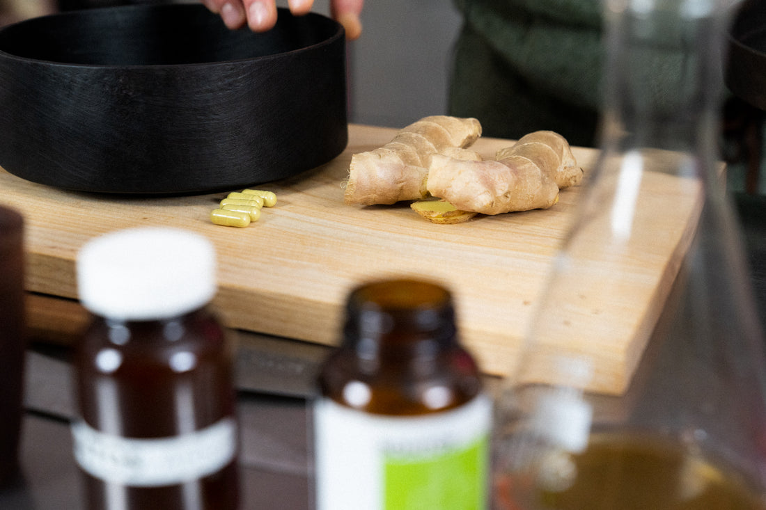 A DIY adaptogenic energy shot with ginger & green tea
