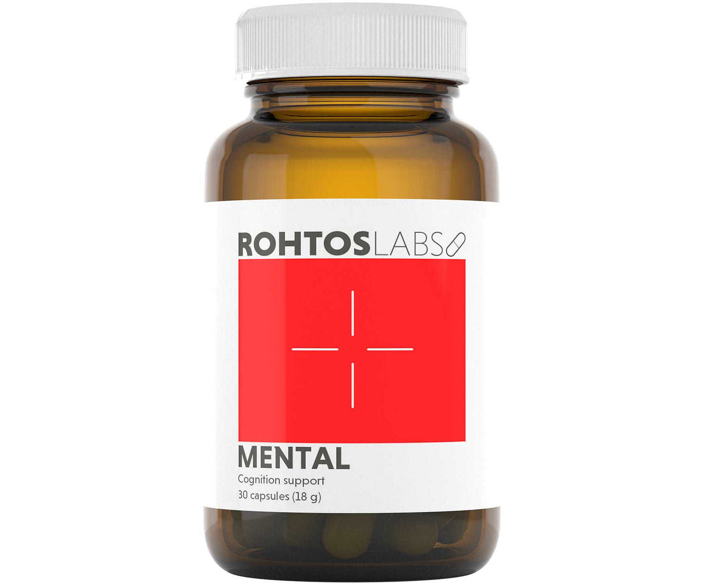 Mental by Rohtos Labs contains a harmonic blend of seven powerful nootropics and adaptogens. Focus booster supplement. Arctic Biotools - Made in Finland