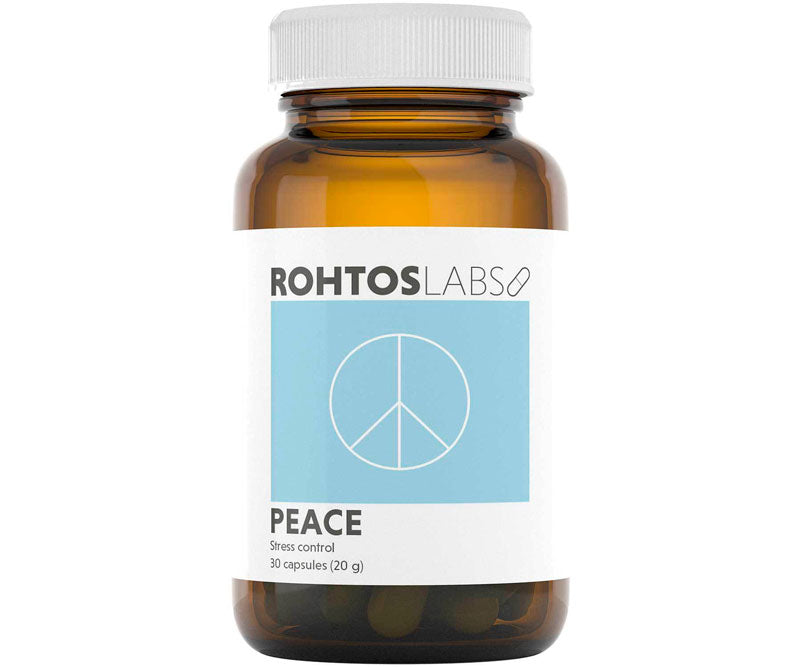 Peace by Rohtos Labs supports a balanced nervous system, hormonal activity and neurotransmitter metabolism. Arctic Biotools - Made in Finland.